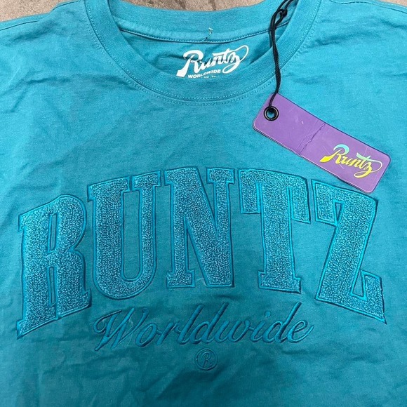NWT‎ embroidered blue runtz tee shirt - Picture 2 of 5